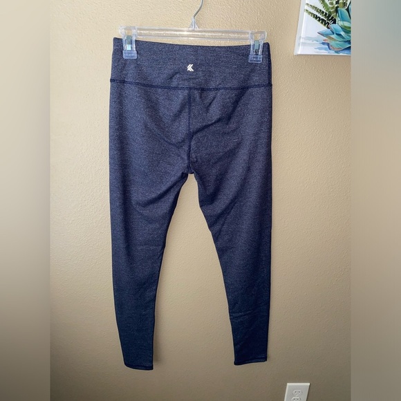 Kyodan Women’s Active Leggings – Navy Striped, Size P/S Small, 29” Inseam - Picture 2 of 7